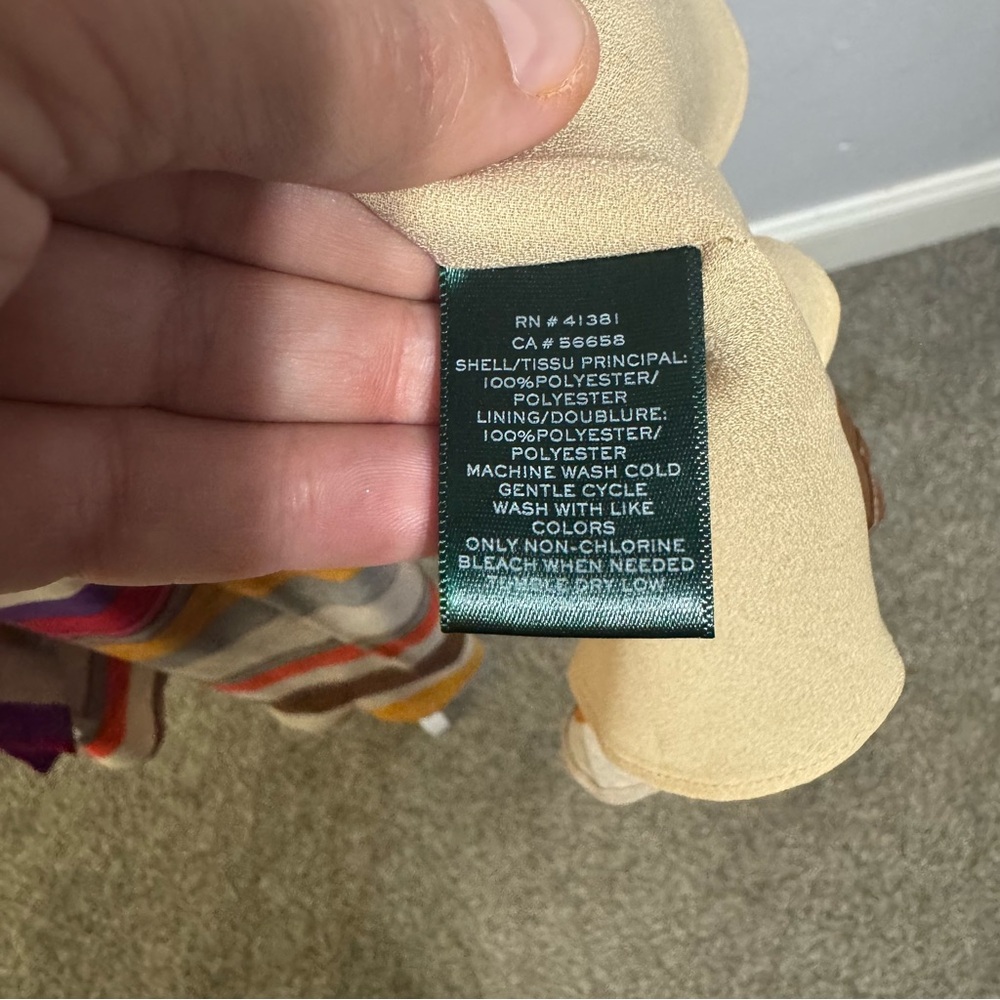 Ralph Lauren Colorful striped southwest chiffon wrap  Dress size 12 - Picture 5 of 5